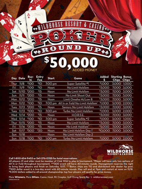 wildhorse fall poker roundup 2022  Nov 03, '22 - Nov 13, '22
